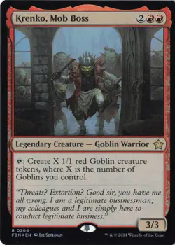 Krenko, Mob Boss R Foundations 204 NM - Image 1