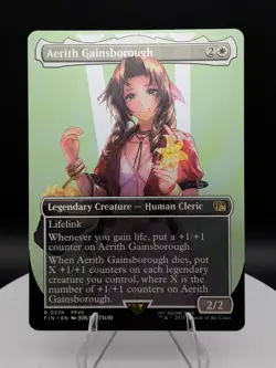 Aerith Gainsborough (Borderless) 0374 Final Fantasy MTG (NM) - Image 1
