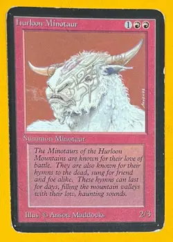 MTG HURLOON MINOTAUR Alpha (OldManMTG 008-348) - Image 1