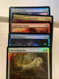 MTG Battlebond foil lot of 5 Out of Bounds, Silverchase Fox, Watercourser more - Image 1