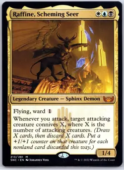 MTG Raffine Scheming Seer Streets of New Capenna #213 Regular Mythic Rare NM - Image 1