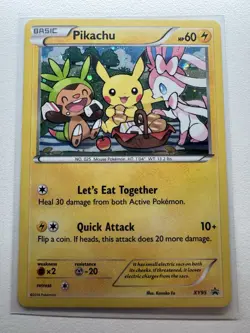Pokemon Pikachu (XY95 Black Star Promo Holo Rare)-Let’s Eat Together 2016-NM/LP - Image 1