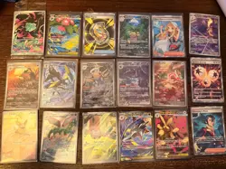 Pokemon Full Art Lot Of 18 Phantasmal Flames, White Flare, Mega Evolution - Image 1