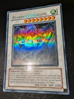 YUGIOH Stardust Dragon TDGS-EN040 Ghost Rare 1st Edition MP ENGLISH - Image 1
