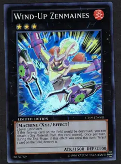 Yugioh Wind-Up Zenmaines CT09-EN008 Super Rare Limited - NM - Image 1