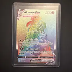 Alcremie VMAX 073/072 Shining Fates Rainbow Secret Rare Holo Pokemon TCG Card LP - Image 1