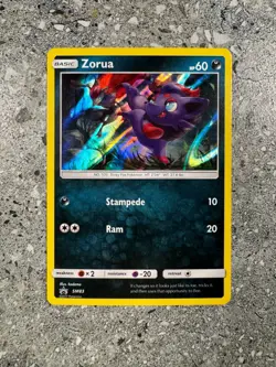 Pokemon TCG Cards Zorua SM83 Black Star Promo Holo - Image 1