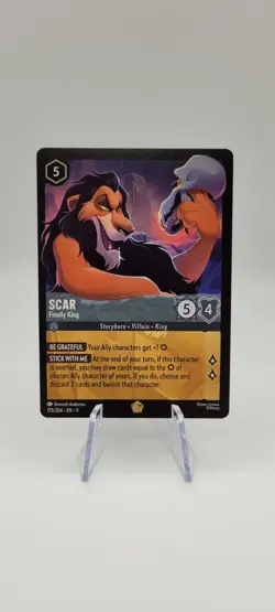 Disney Lorcana TCG: Scar Finally King 175/204 Legendary NM Card - Regular - Image 1