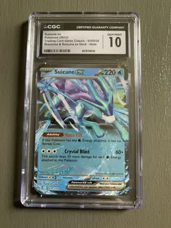 Pokemon CGC GEM Mint 10 Suicune EX Classic Collection Trading Card 010/034 - Image 1