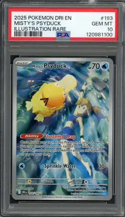 PSA 10 Misty's Psyduck (SIR) Destined Rivals 193/182 Holo Pokemon Card B13 - Image 1