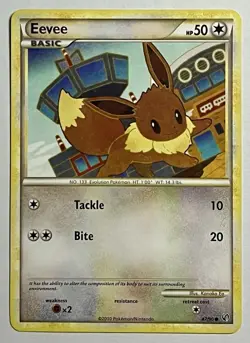 Eevee 47/90 (LP) Common HeartGold SoulSilver: Undaunted 2010 Pokemon Card - Image 1