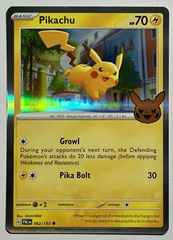 Pikachu 062/193 (LP) Holo Rare Sword & Shield: Trick Or Trade 2021 Pokemon Card - Image 1