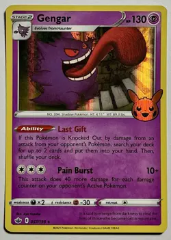 Gengar 057/198 (LP) Holo Rare Sword & Shield: Trick Or Trade 2021 Pokemon Card - Image 1