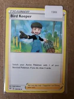 Bird Keeper 159/189 Uncommon NM Pokemon TCG Card- Darkness Ablaze - Image 1