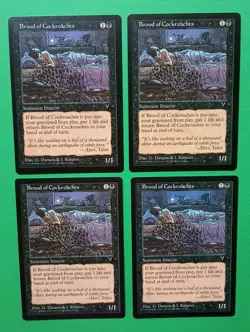 Magic the Gathering MTG Visions BROOD OF COCKROACHES X 4 VLP/EX U 1997 Nice! - Image 1