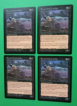 Magic the Gathering MTG Visions BROOD OF COCKROACHES X 4 VLP/EX U 1997 Nice! - Image 2