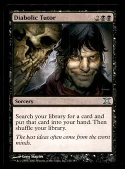 Diabolic Tutor LP Light Play Tenth Edition MTG [7139] - Image 1