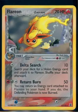 Pokemon EX DELTA SPECIES - #5/113 Flareon - Holo - ENG - Moderately Played - Image 1