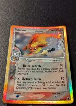Pokemon EX DELTA SPECIES - #5/113 Flareon - Holo - ENG - Moderately Played - Image 4