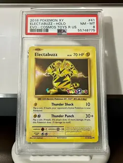 Electabuzz PSA 8 41/108 Holo ToysRus Promo MINT Pokemon XY Evolutions Cosmos - Image 1