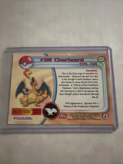 Topps Pokemon TCG - Charizard - #6 - Non-Holo - RED Logo - Image 2