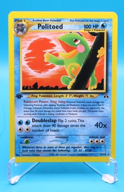 Pokemon Politoed 1st Edition 2001 Neo Discovery Rare 27/75 NM - Image 1