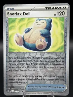 Pokemon TCG - Snorlax Doll - 175/182 - Paradox Rift - Reverse Holo - Image 1