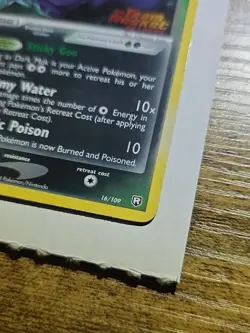 Pokemon TCG Dark Muk 16/109 EX Team Rocket Returns Reverse Halo - Image 2