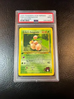 Pokemon Gym Heroes #43 - Erika's Exeggcute - MINT - 1st Edition - PSA 9! - Image 1