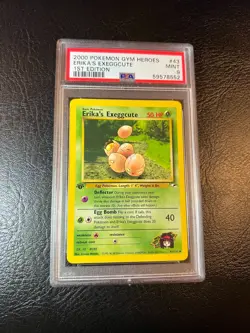 Pokemon Gym Heroes #43 - Erika's Exeggcute - MINT - 1st Edition - PSA 9! - Image 3