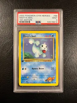 Pokemon Gym Heroes #88 - Misty's Seel - MINT - 1st Edition - PSA 9! - Image 1