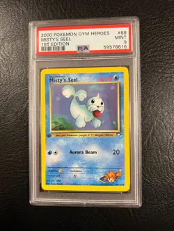 Pokemon Gym Heroes #88 - Misty's Seel - MINT - 1st Edition - PSA 9! - Image 2