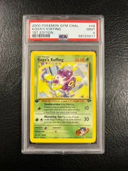 Pokemon Gym Challenge #48 - Koga's Koffing - MINT - 1st Edition - PSA 9! - Image 1