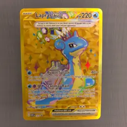 Pokemon TCG Lapras ex SVP 164 Terapagos UPC Gold Promo Exclusive NM/M - Image 1