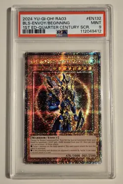 2024 YU-GI-OH! QUARTER CENTURY BONANZA Black Luster Soldier RA03-EN132 QCR PSA 9 - Image 1