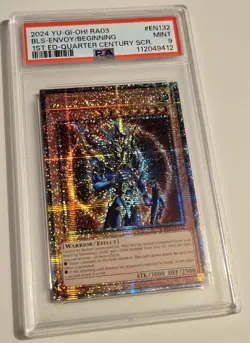 2024 YU-GI-OH! QUARTER CENTURY BONANZA Black Luster Soldier RA03-EN132 QCR PSA 9 - Image 2