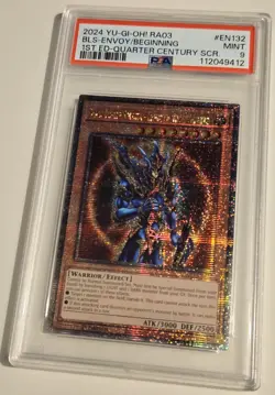 2024 YU-GI-OH! QUARTER CENTURY BONANZA Black Luster Soldier RA03-EN132 QCR PSA 9 - Image 3