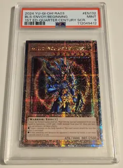 2024 YU-GI-OH! QUARTER CENTURY BONANZA Black Luster Soldier RA03-EN132 QCR PSA 9 - Image 4