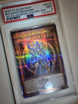 2024 YU-GI-OH! QUARTER CENTURY BONANZA Black Luster Soldier RA03-EN132 QCR PSA 9 - Image 5