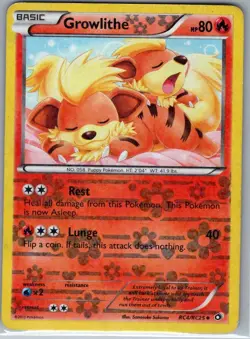 Growlithe RC4/RC25 Legendary Treasures: Radiant Collection - Pokemon Card - MP - Image 1