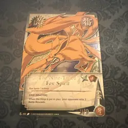 Naruto CCG The Nine-Tailed Fox Spirit Card Super Rare Foil English - Image 1