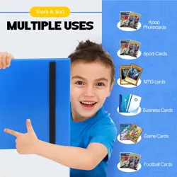 Trading Card Binder,9 Pocket 20 Pages 360 Cards,Collector Album,Card Folder - Image 5