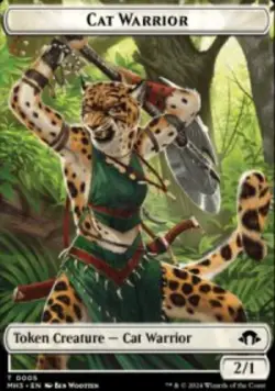 Cat Warrior Token Modern Horizons 3 Tokens (TMH3) 5 MTG Regular - Image 1