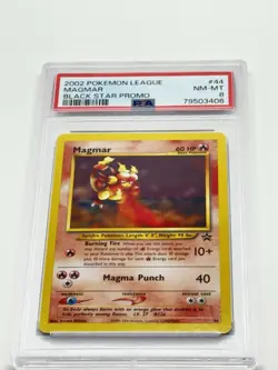 Magmar #44 Black Star Promo PSA 8 NM-MT 2002 Pokemon League WOTC Vintage Card - Image 1