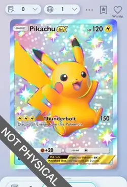 Pokemon TCG POCKET - Pikachu EX Shiny 2⭐, Mega-Rising, English - Image 1