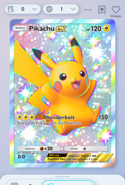 Pokemon TCG POCKET - Pikachu EX Shiny 2⭐, Mega-Rising, English - Image 3