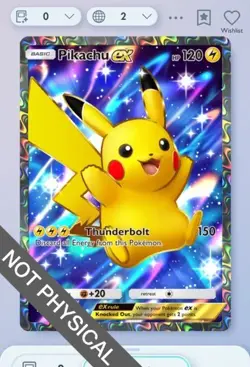 Pokemon TCG POCKET - Pikachu Full Art 2⭐, Shining Revelry, English - Image 1