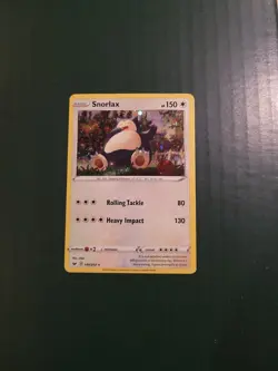 Pokemon TCG, Snorlax, Sword & Shield Base Set #140, Holographic Rare - Image 1