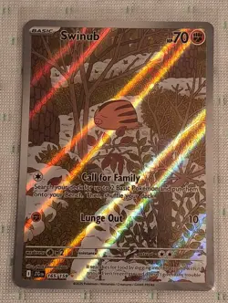 SWINUB 2025 Pokemon "Journey Together" #165/159 ILLUSTRATION RARE HOLO PRIZM - Image 3