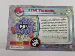 Topps Pokemon Tangela #114 TV Animation Edition Non Holo Blue Logo 2000 NM - Image 2